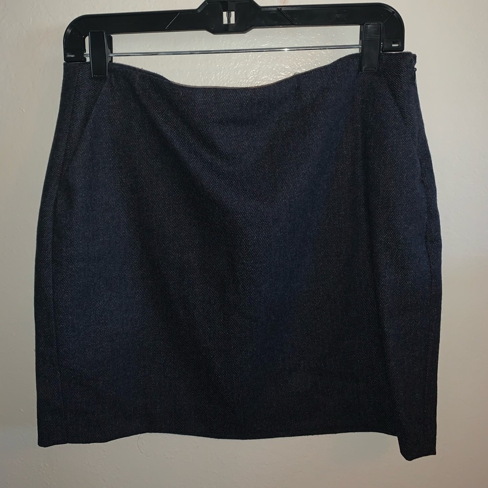 Navy tweed mini skirt
